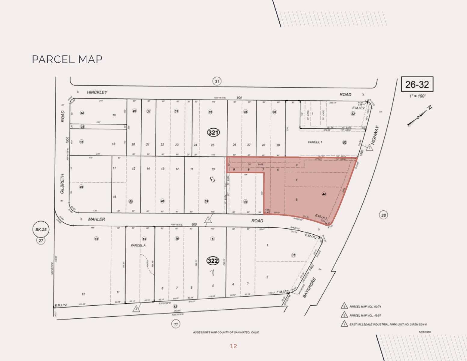 Bayshore-Mahler Parcel Map