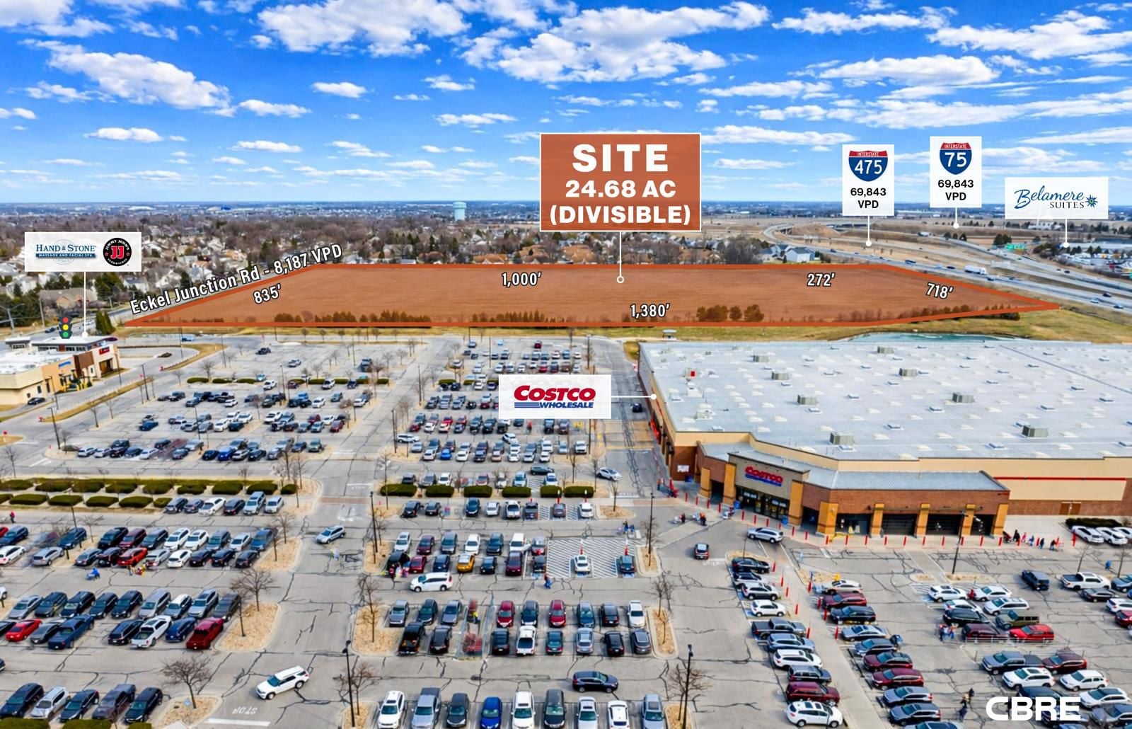 24.68 AC C-4 Zoned Development Site 12301 Eckel Junction Road - Image 3