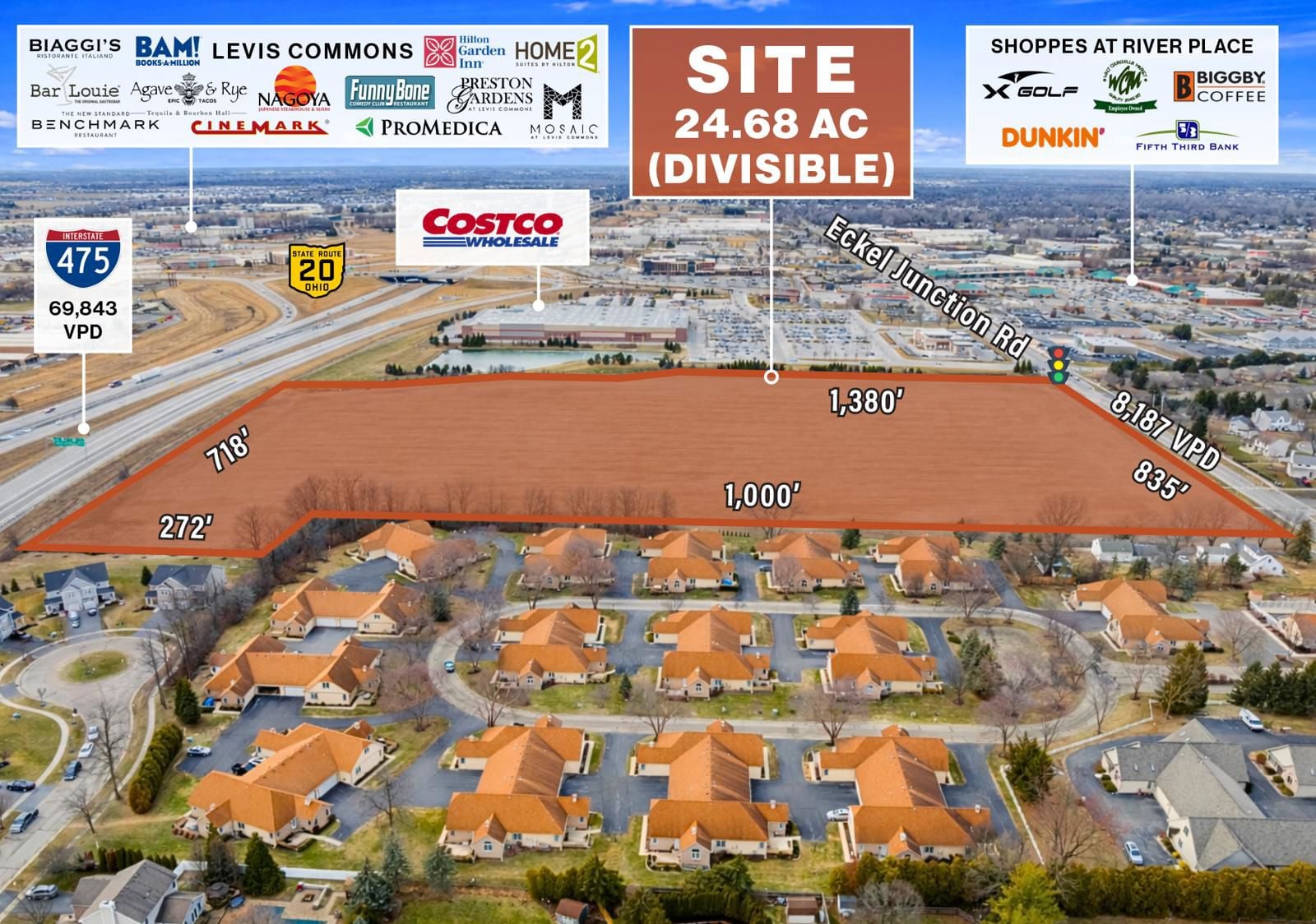 24.68 AC C-4 Zoned Development Site 12301 Eckel Junction Road - Image 4