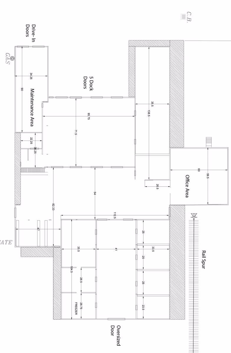 Existing Layout with Dimensions ( with labels)