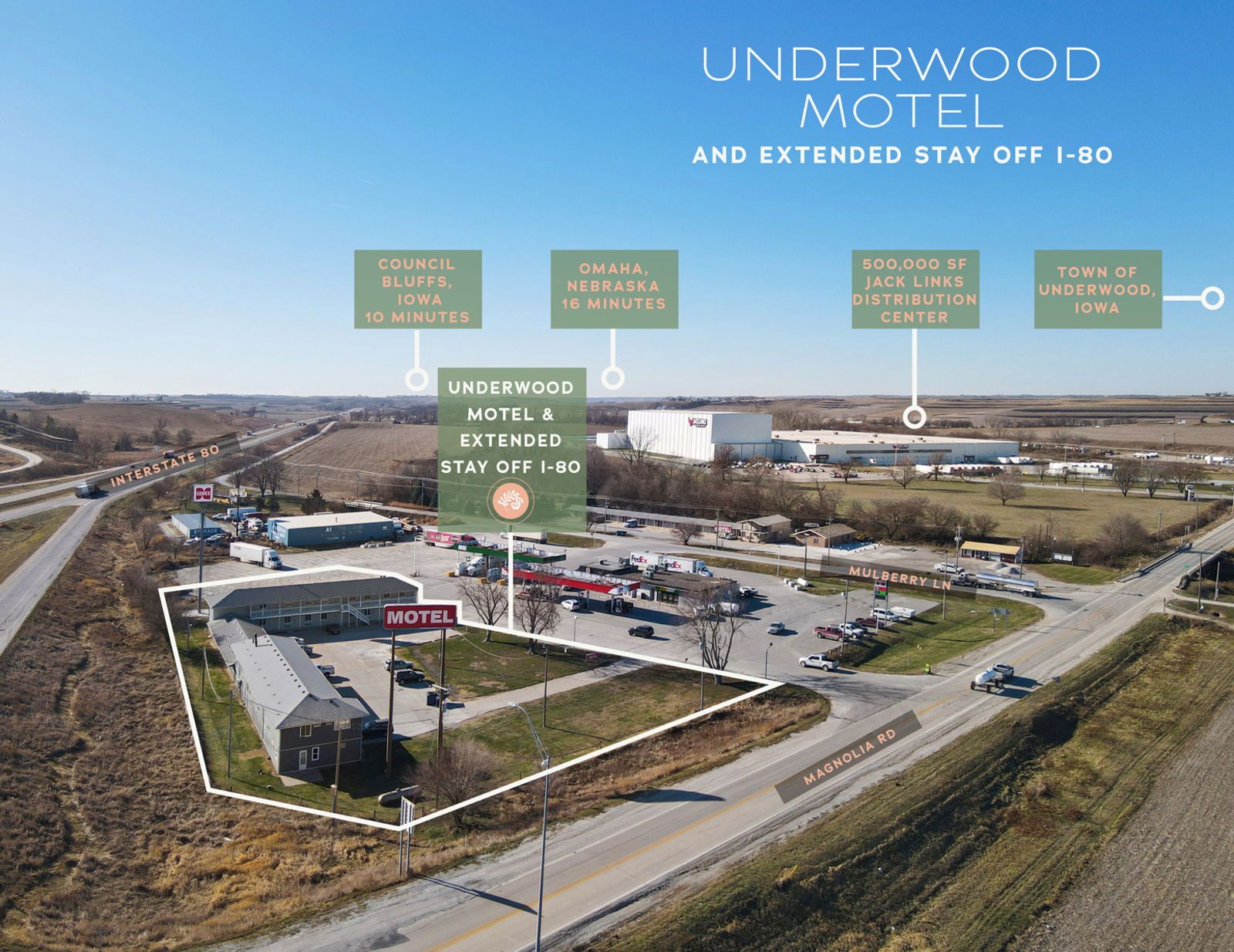 UNDERWOOD MOTEL & EXTENDED STAY OFF I-80 26553 Magnolia Road - Image 1