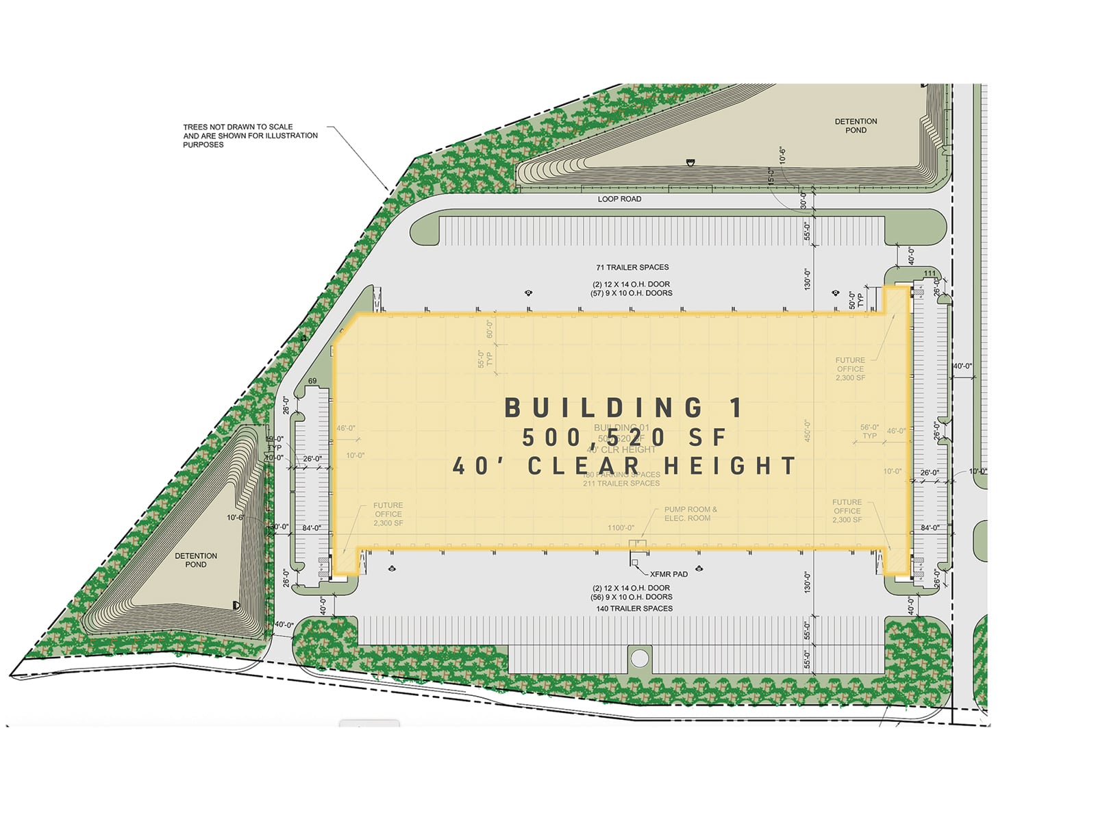Hermanos Farms Industrial Park - Building 1 Site Plan (Marked)