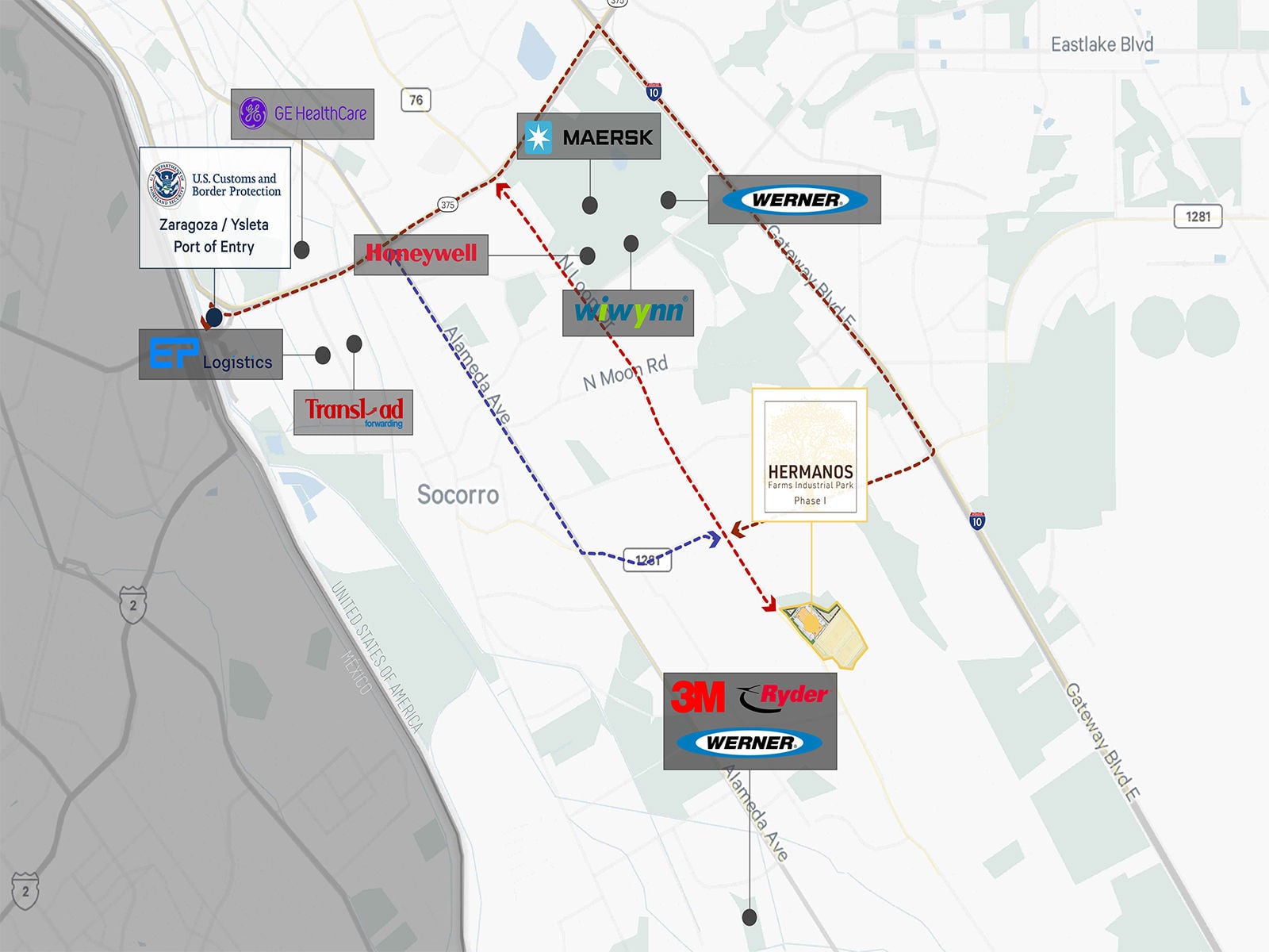 Hermanos Farms Industrial Park - Surrounding Businesses Map View