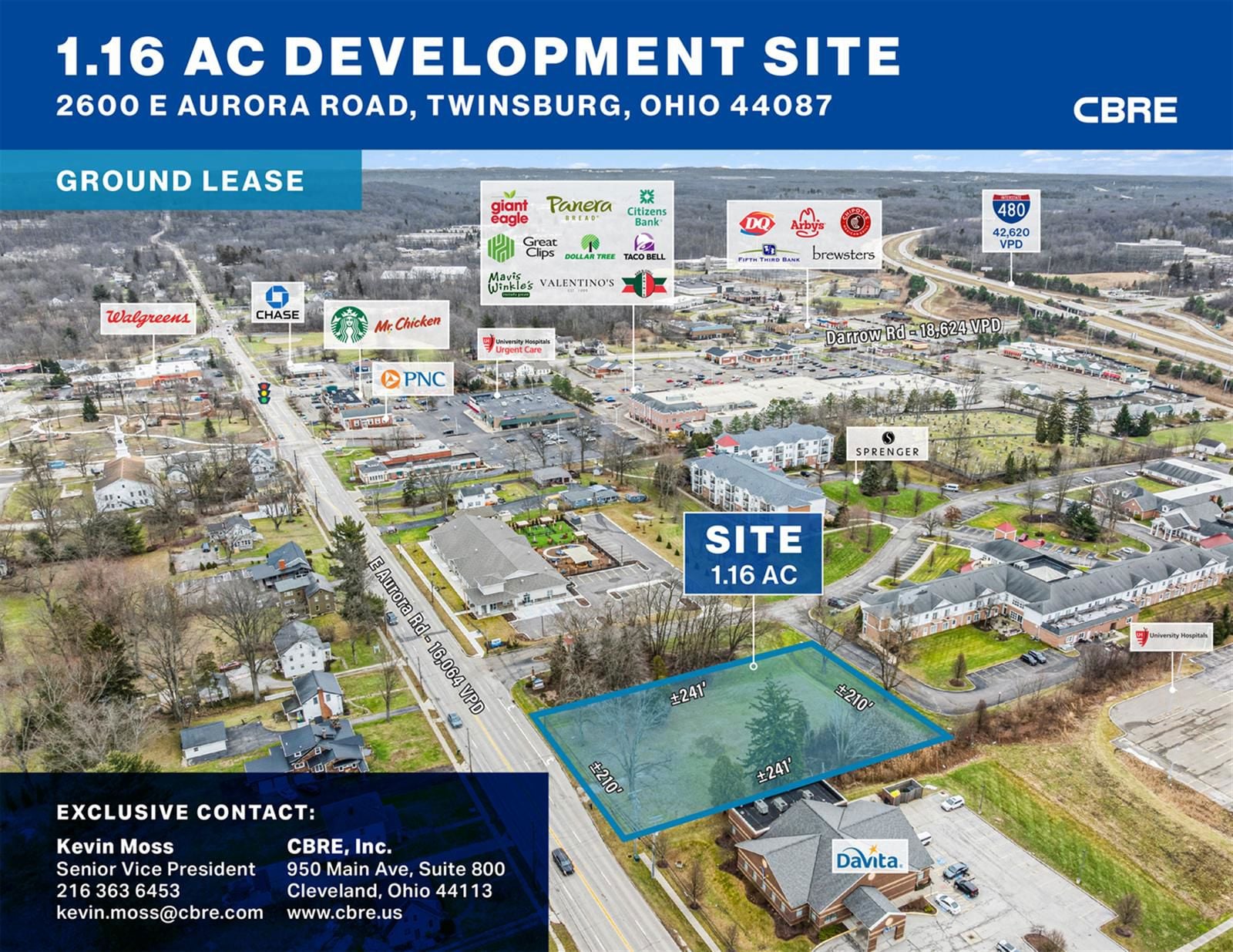 1.16 AC Development Site 2600 East Aurora Road - Image 1