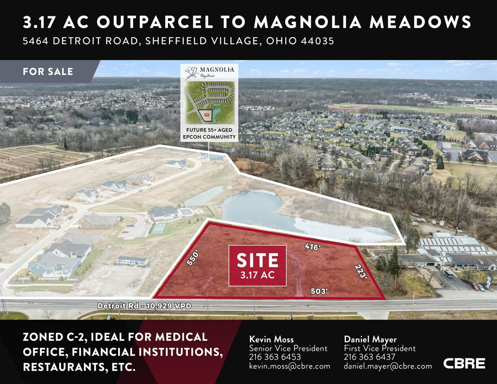 3.17 AC Outparcel to Magnolia Meadows 5464 Detroit Road - Image 1