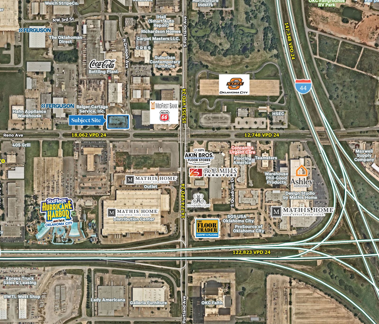 OKC 3801 W Reno Ave - aerial