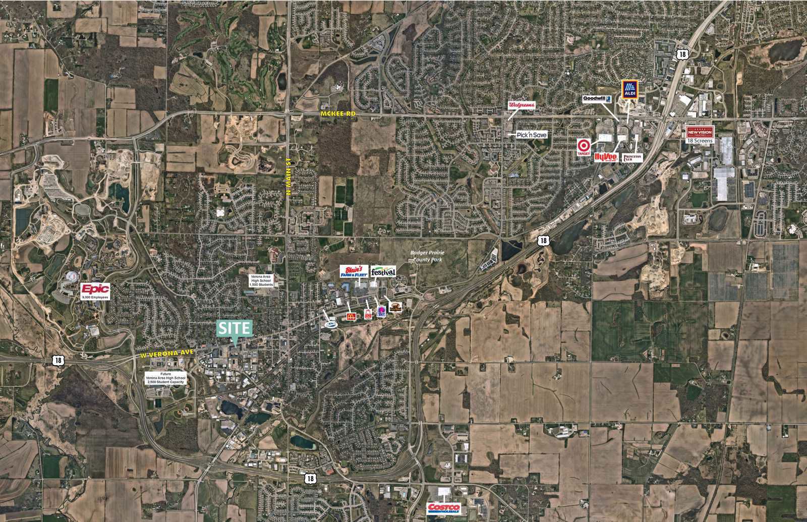 Mid Flight Aerial_Sugar Creek Commons