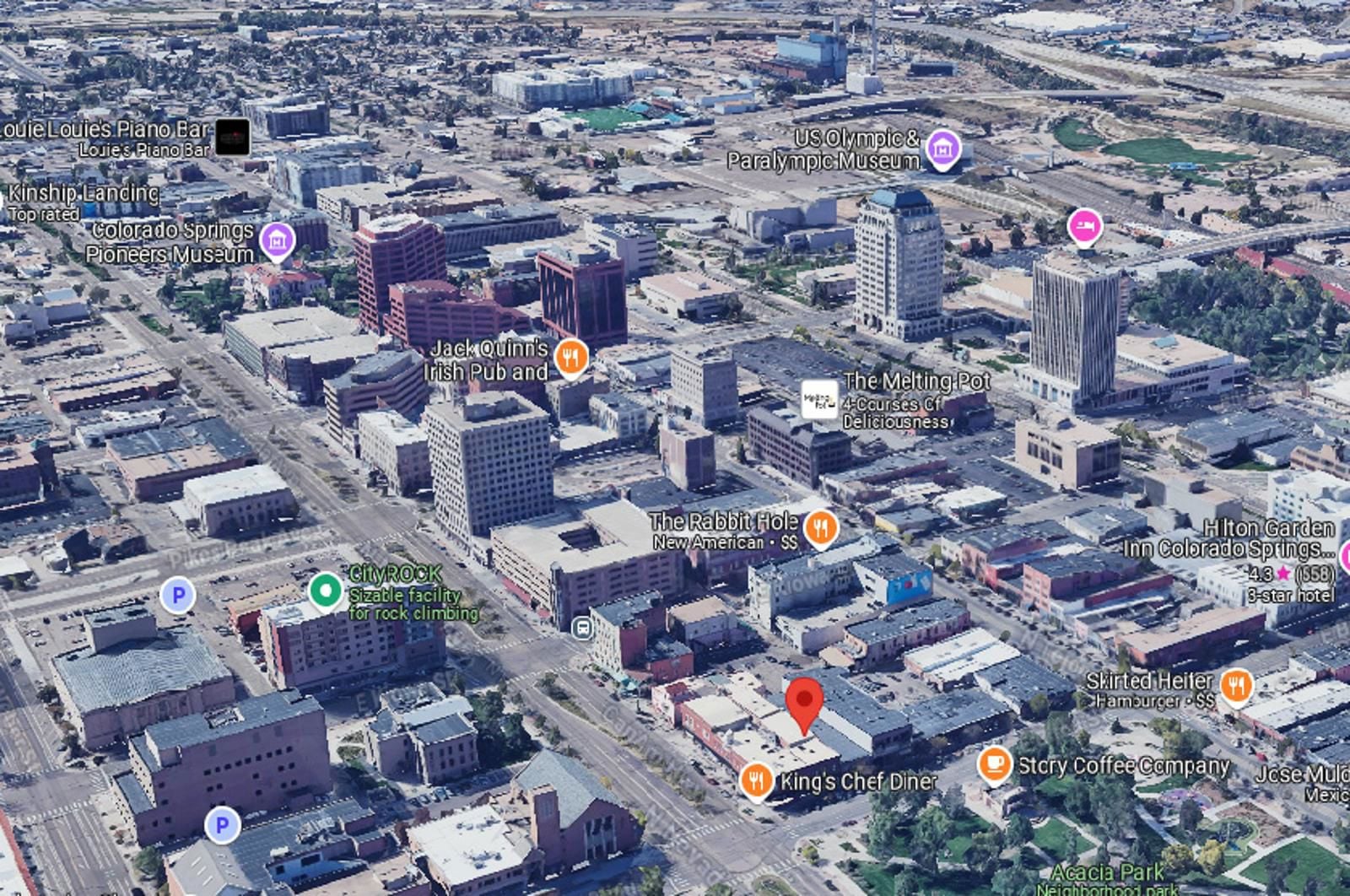 123 E Bijou St - Aerial Map