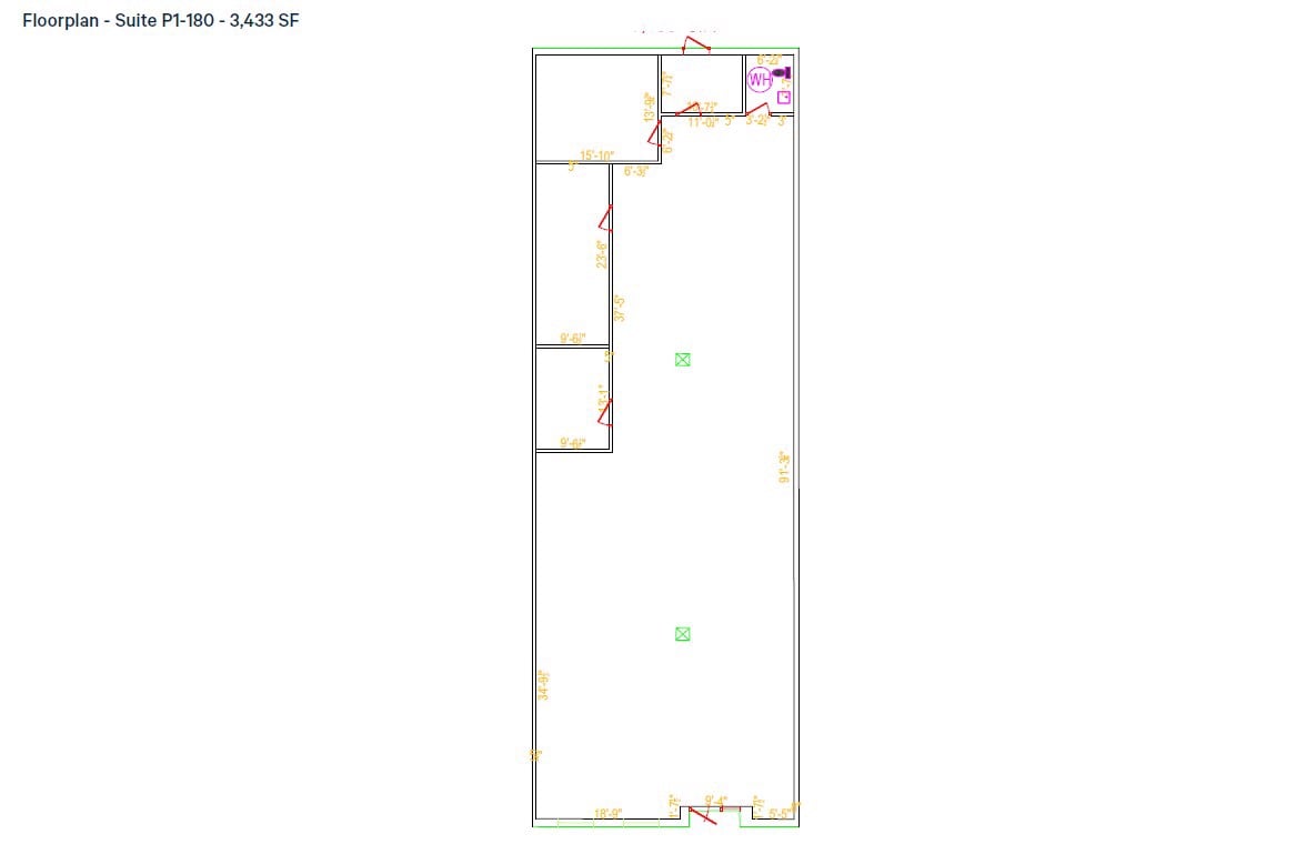 Suite P1-180 Floorplan