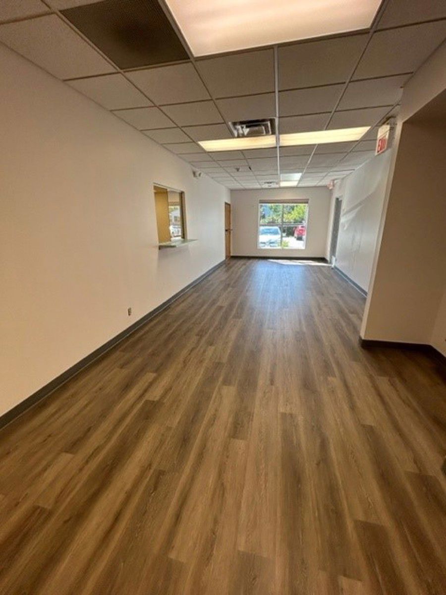 Hallway with Check-in Desk- Looking Out