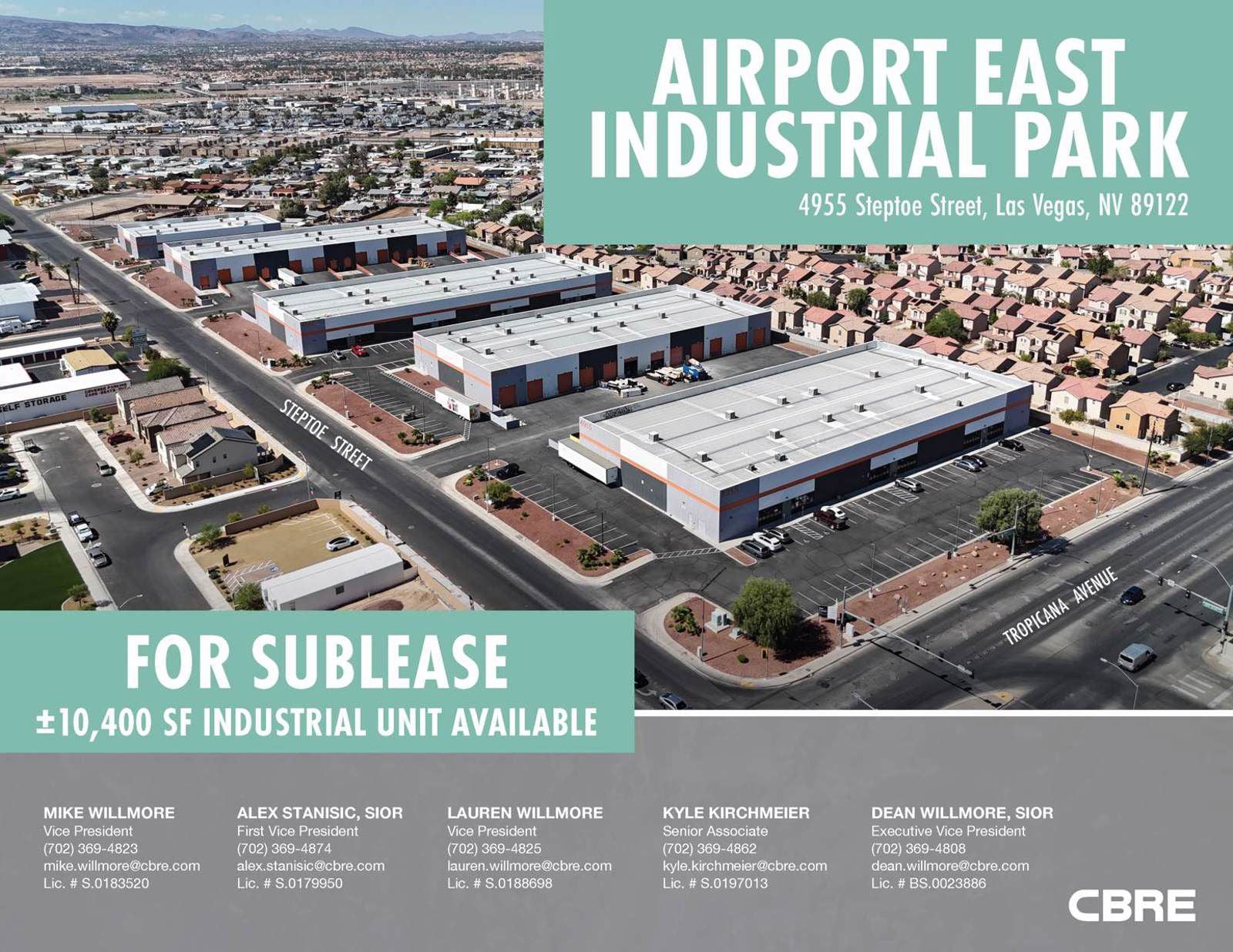 Airport East Sublease