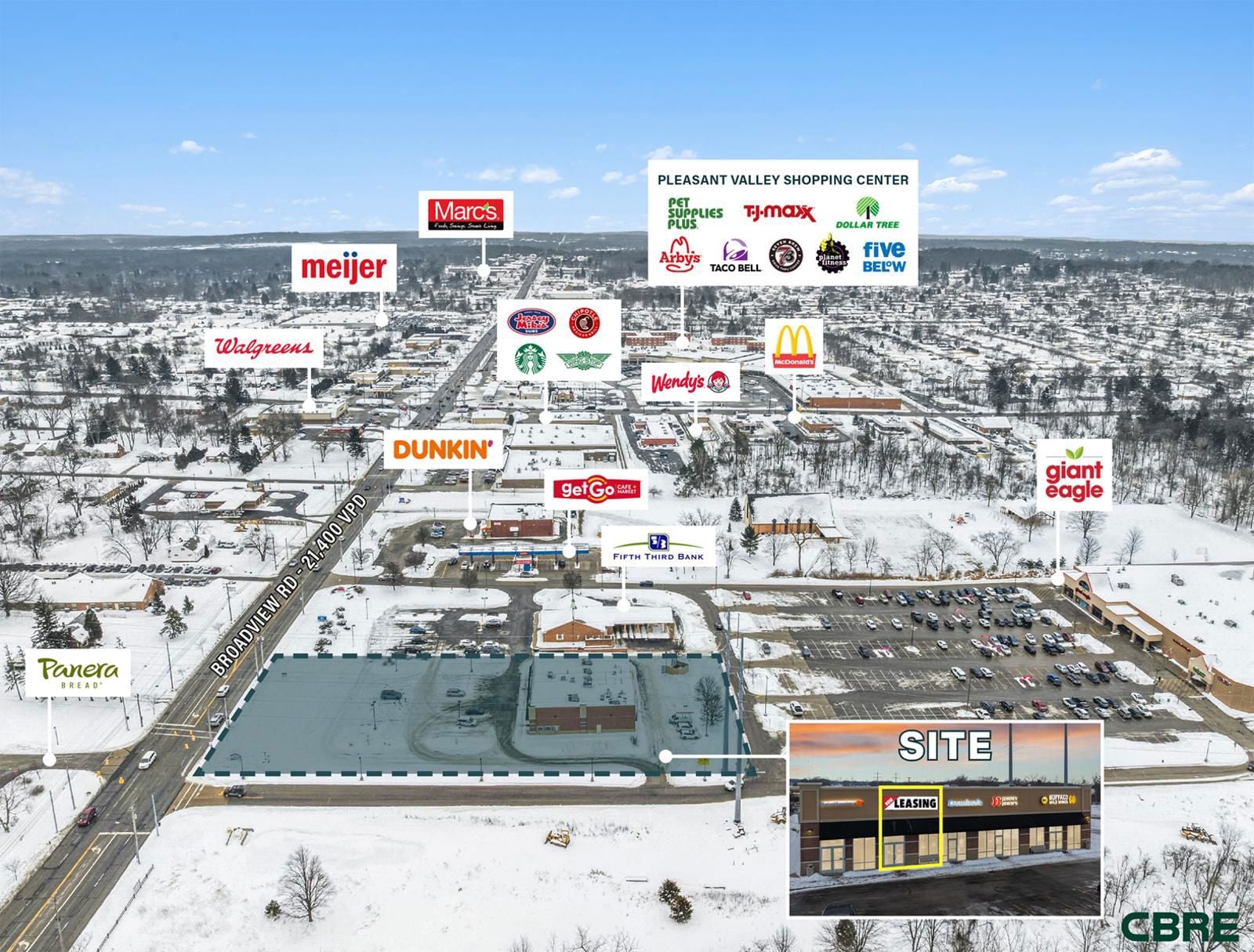 1,600 SF Retail Available - Outparcel to Giant Eagle 7408 Broadview Road - Image 2