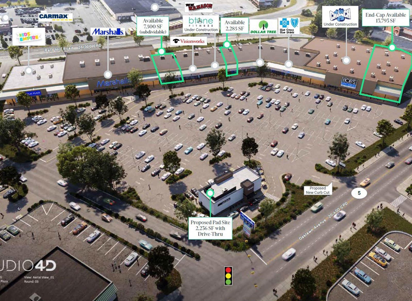 marshalls plaza aerial 