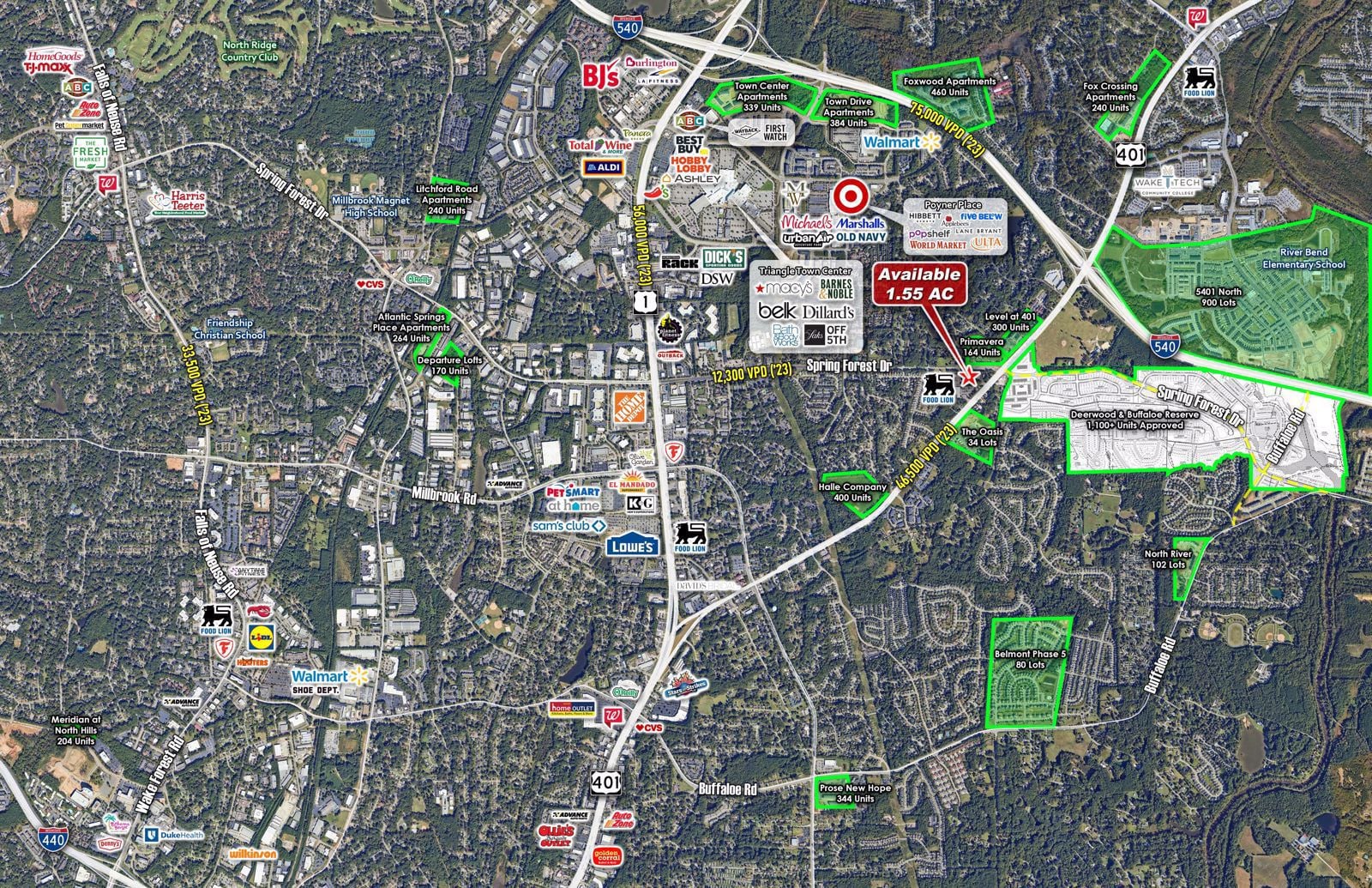 Raleigh, NC - I-540 & US-401 - Wide