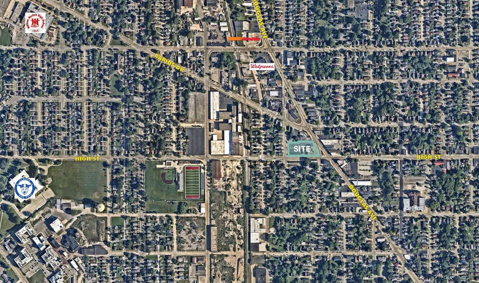 Mid Flight Aerial_1700 Dr Martin Luther King Drive, Racine