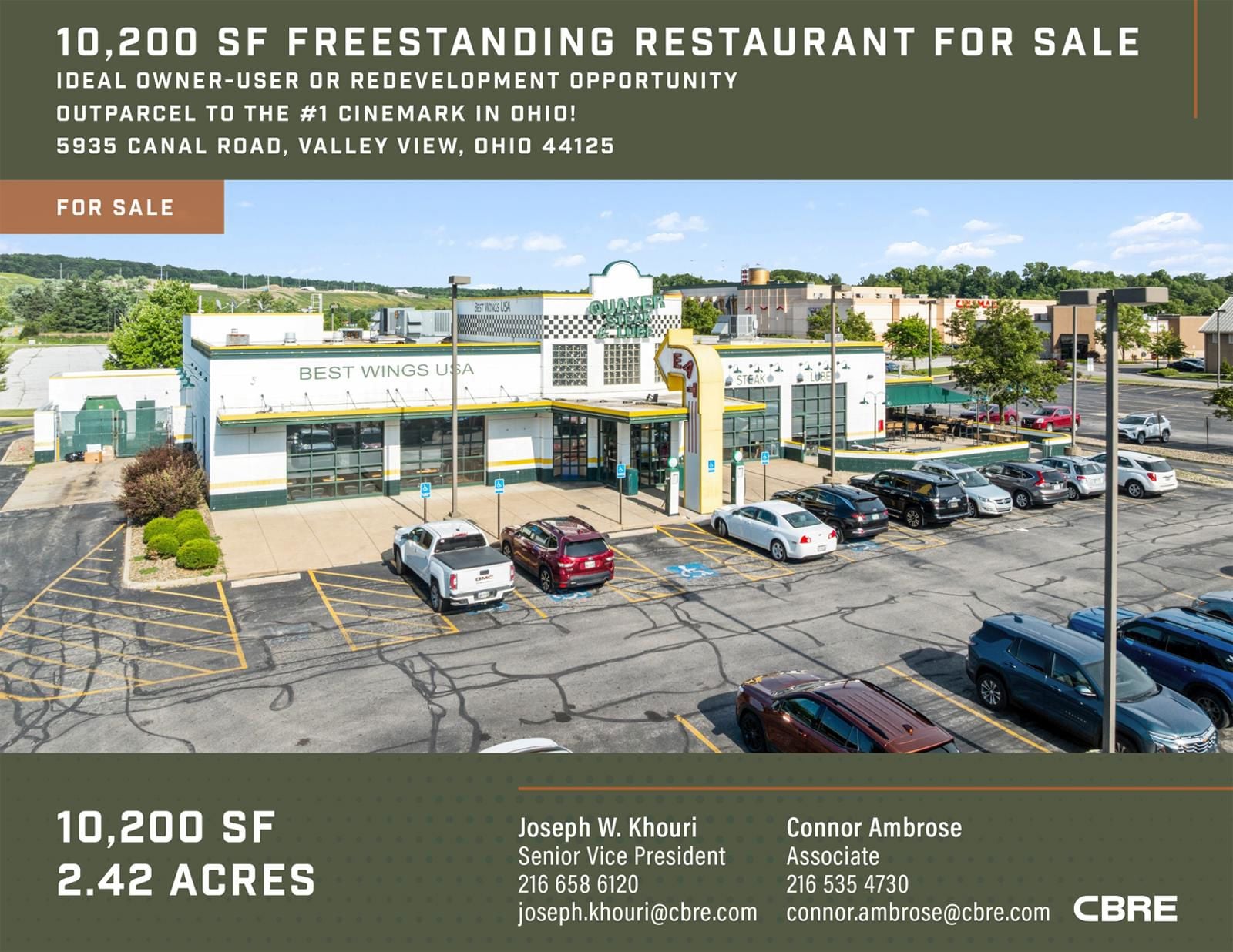 10,200 SF Freestanding Restaurant For Sale 5935 Canal Road - Image 1