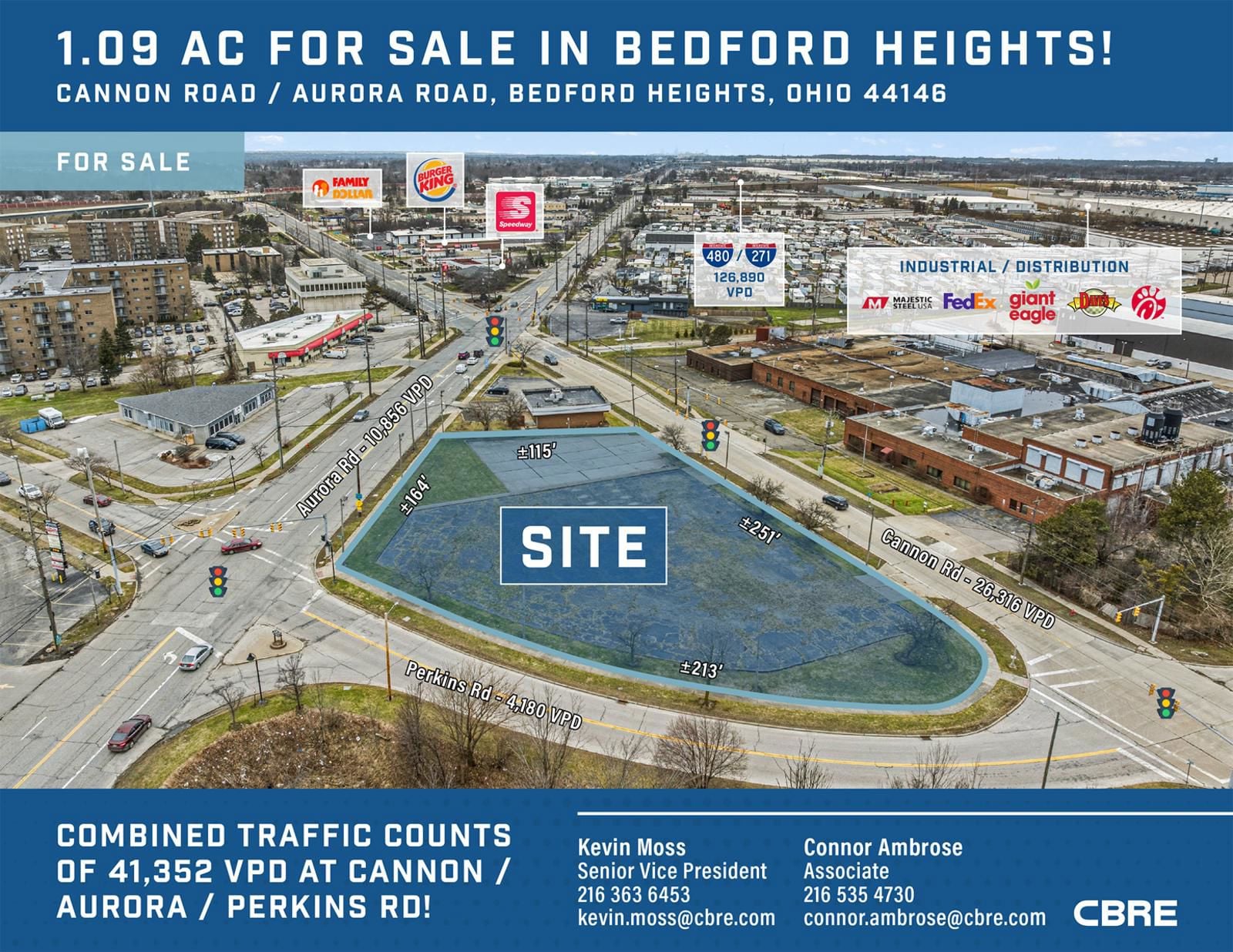 1.09 AC For Sale in Bedford Heights! Cannon Rd & Aurora Rd, Bedford Heights, OH 44146, USA - Image 1