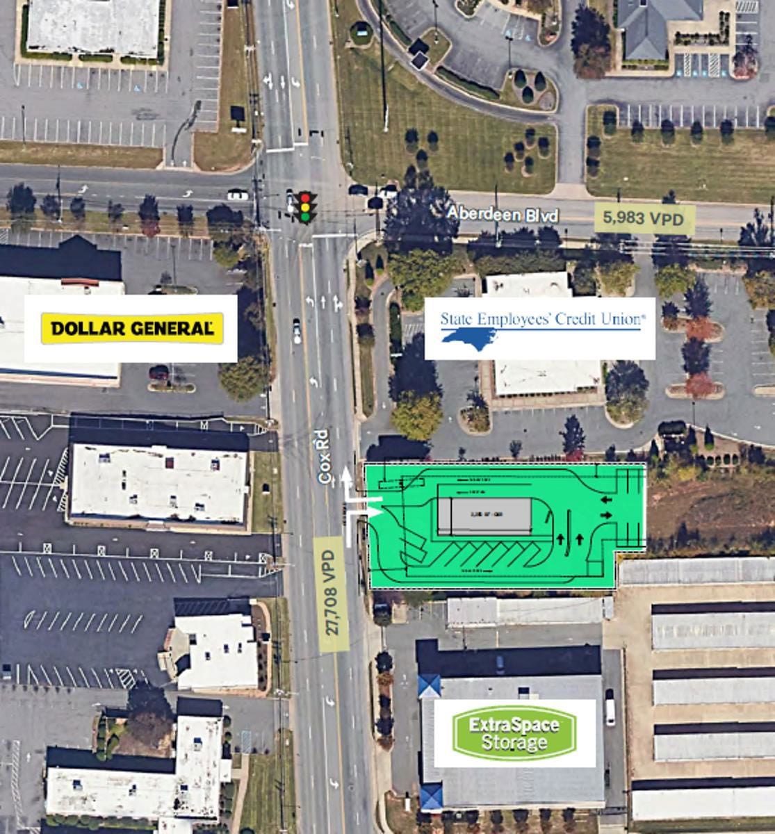 Aerial with site plan