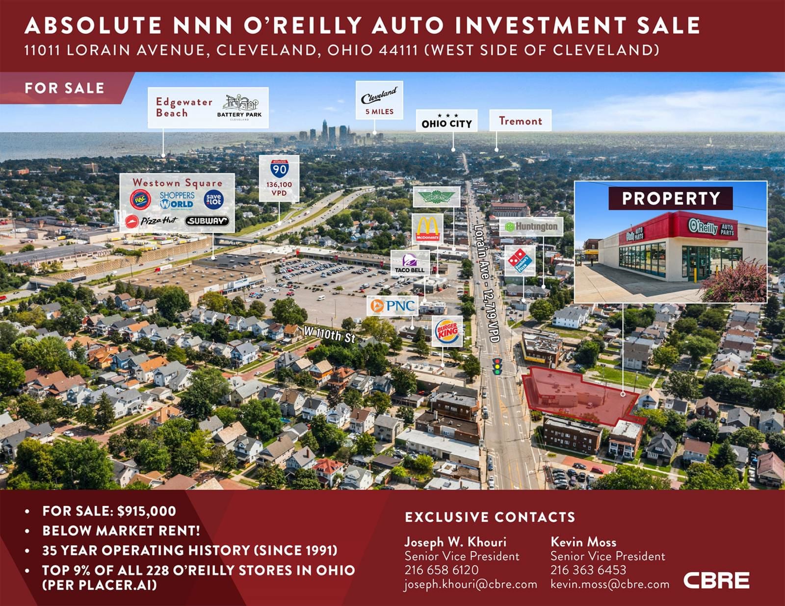 Absolute NNN O'Reilly Auto Investment Sale 11011 Lorain Avenue - Image 1