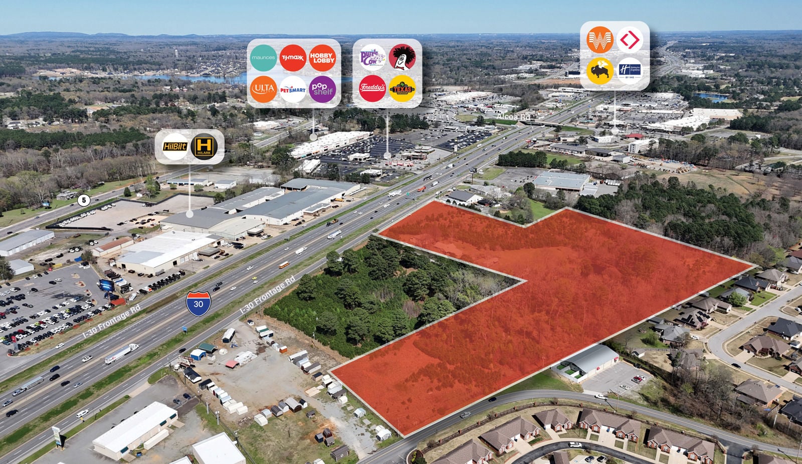 20113 I-30 S BentonAR_PropOutlines_BusinessLabsandStreets