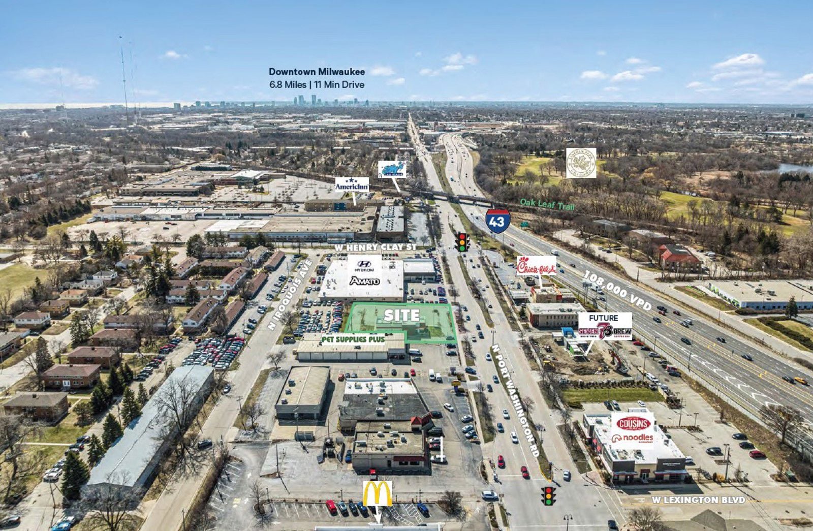 South Facing Aerial_5260 N Port Washington Rd