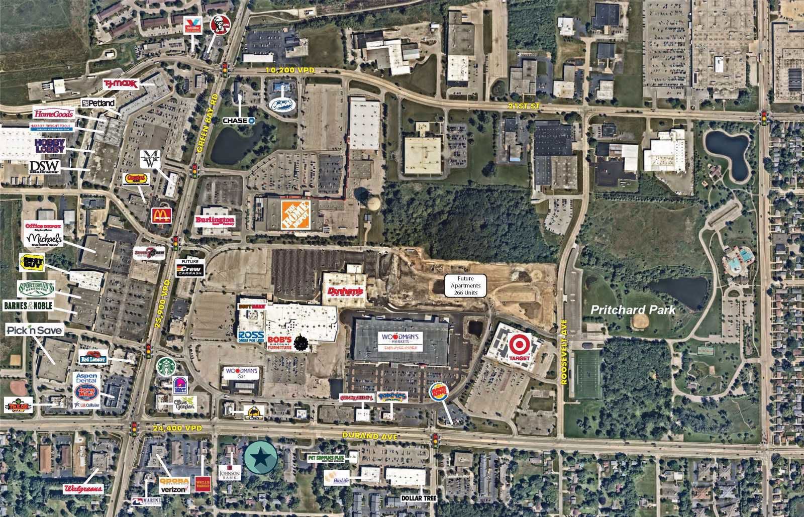 Mid Flight Aerial_5817 Durand Ave, Mount Pleasant