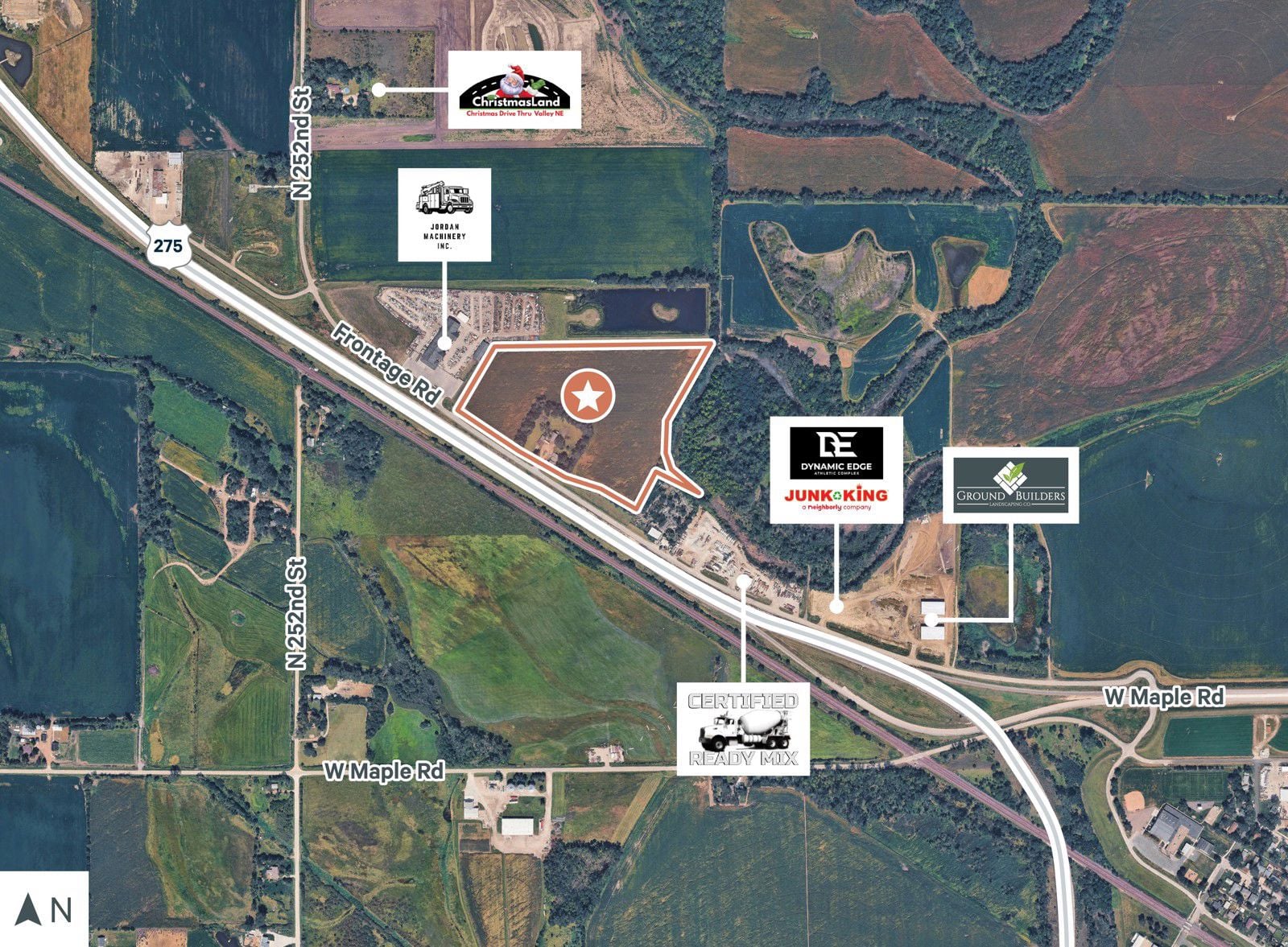 S Hwy 275 Frontage / Visibility | Commercial/Flex Land 25010 Old US Highway 275 - Image 1