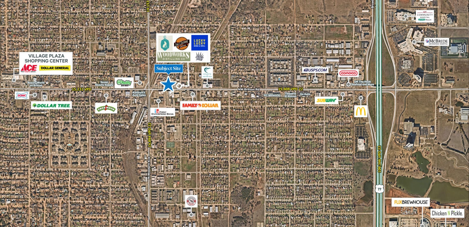 OKC 905 W Britton - aerial