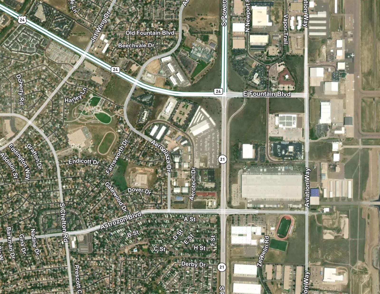 1925 1945 Aeroplaza Dr_Map