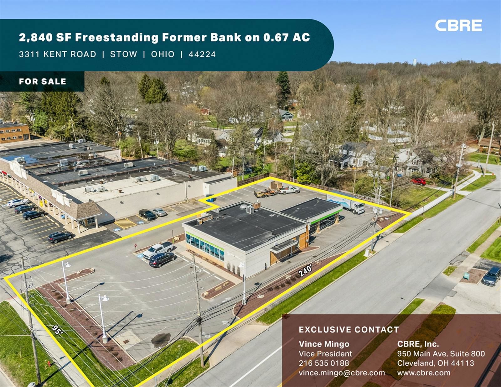 2,840 SF Freestanding Former Bank on 0.67 AC 3311 Kent Road - Image 1