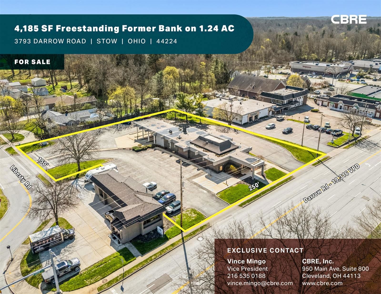 4,185 SF Freestanding Former Bank on 1.24 AC 3793 Darrow Road - Image 1