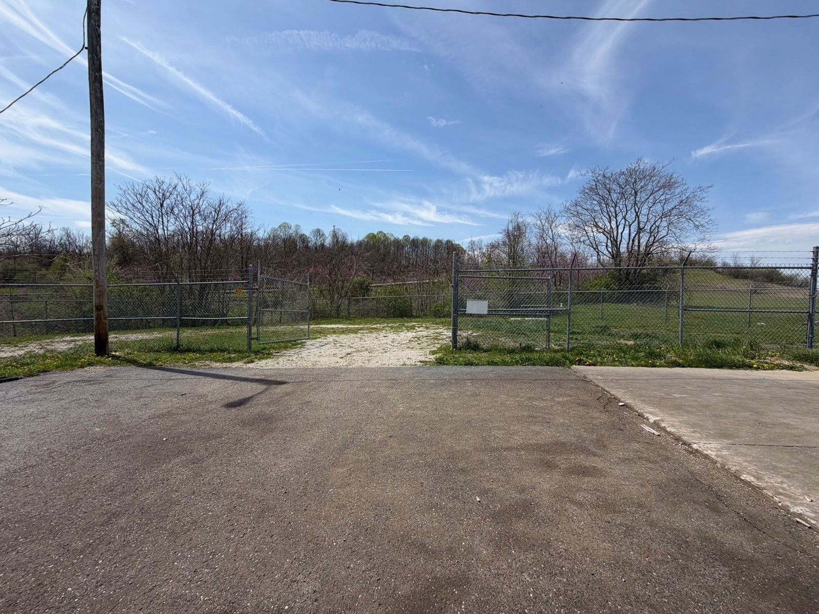 fenced lot