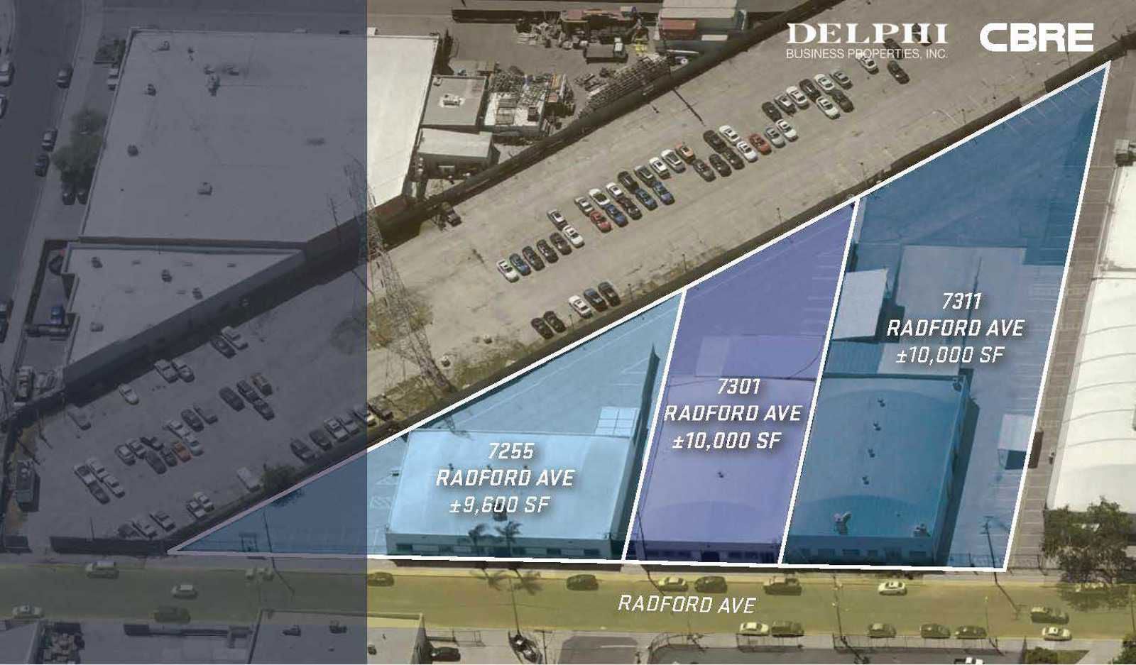 7255, 7301 & 7311 Radford Ave - Aerial
