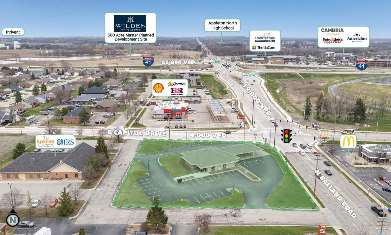 Cover Aerial_3321 N Ballard Rd, Appleton