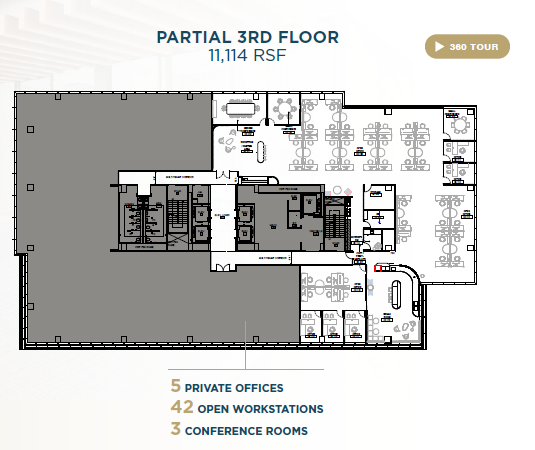 Partial Floor 3: 11,114 RSF  