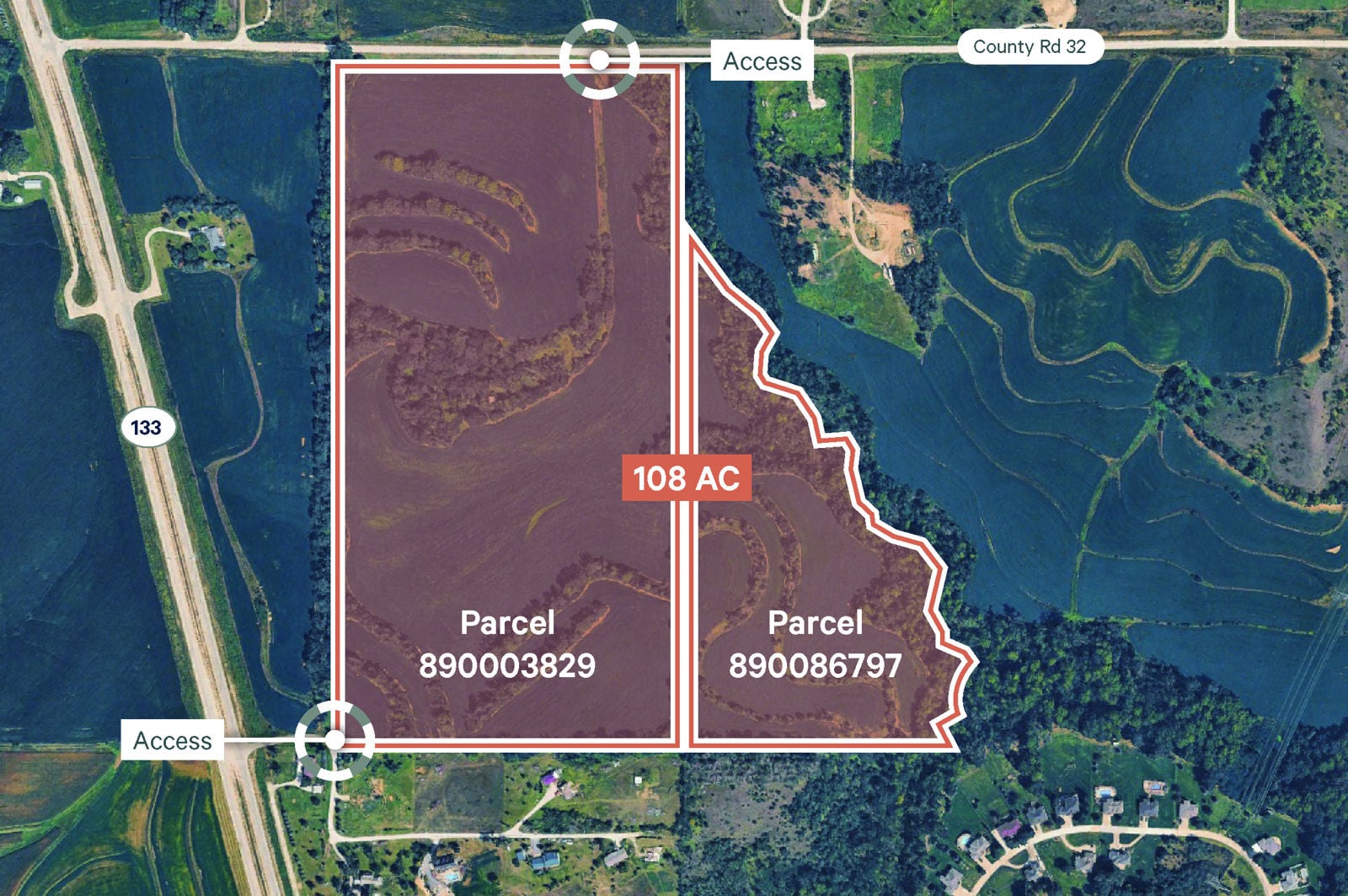 108 Acres | Blair Land | Two Parcels NE-133 & Co Rd P32, Township 2, NE 68008, USA - Image 2