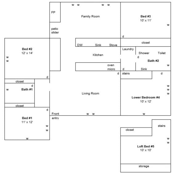 1401 Hillside Floor Plan