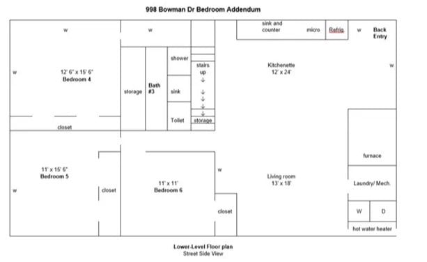 998 Bowman Floor Plan Basement