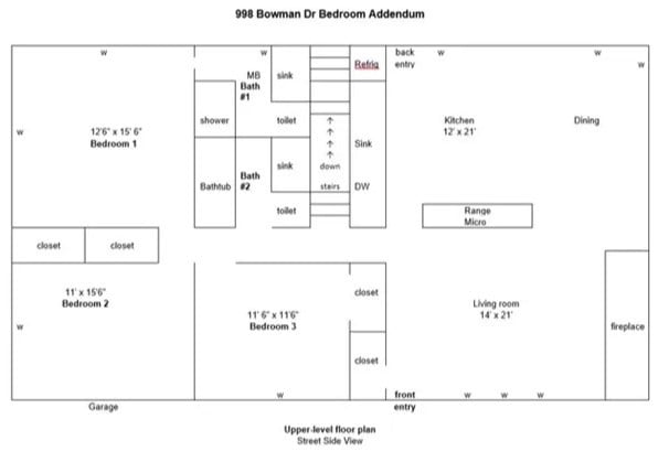 998 Bowman FLoor Plan Main