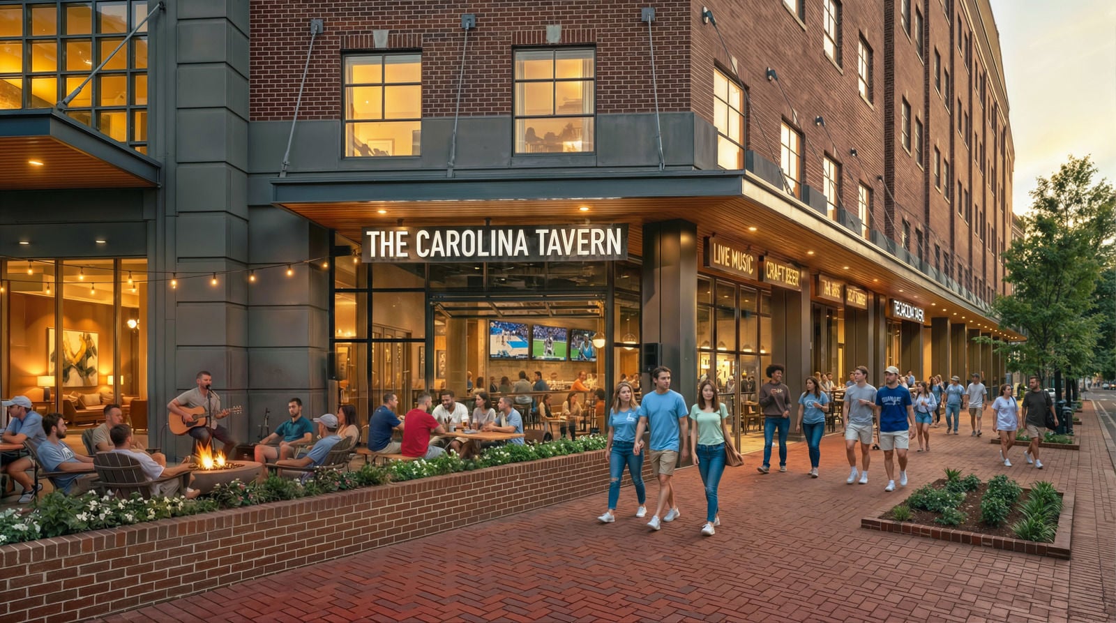 200 N. College St.-Concept Retail Renderings_View 01