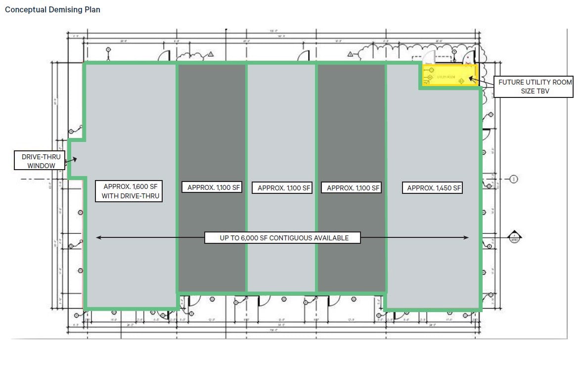 Conceptual Demising Plan_Shoppes at Cobblestone Park, Sturtevant