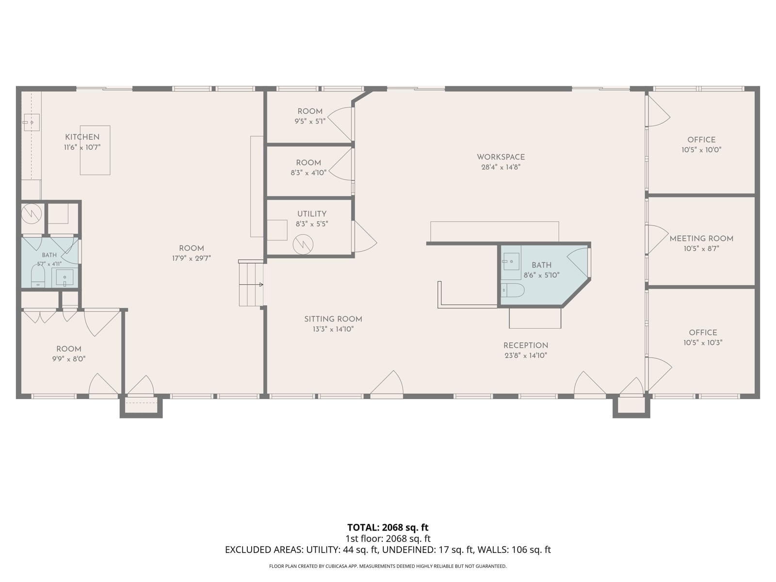 2D Floor Plan for 166 Clarkson Executive Park Suite 164-168.JPEG