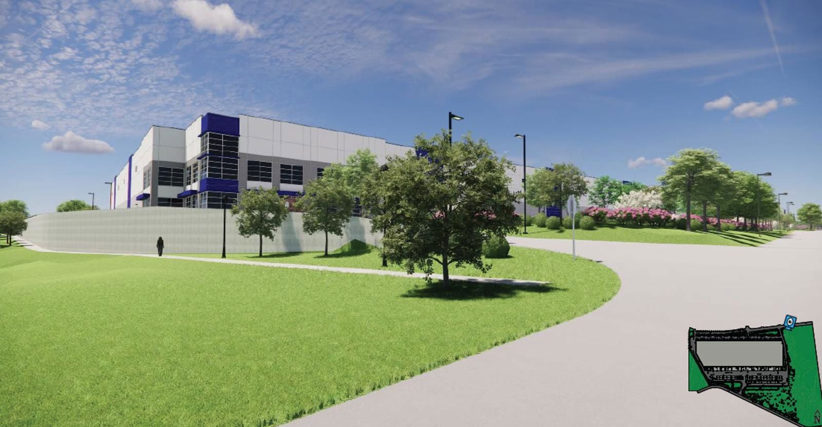 Rendering -- View 2 Employee Entry at Intersection of Wilson St and Market St