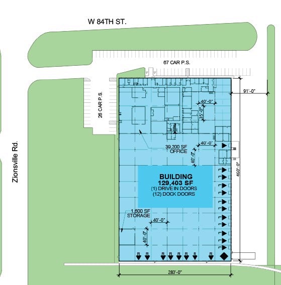 8399 Zionsville Road Site Plan
