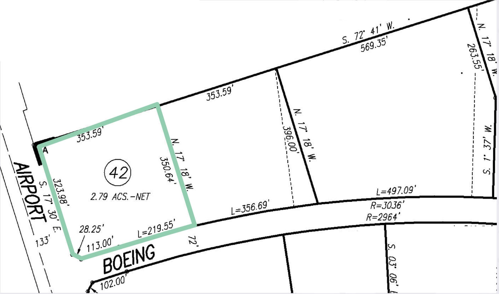 1409 Boeing Way Plat Map