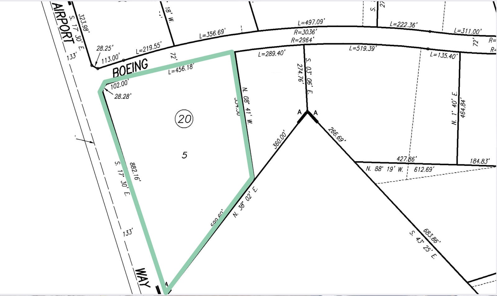 1422 Boeing Way Plat Map