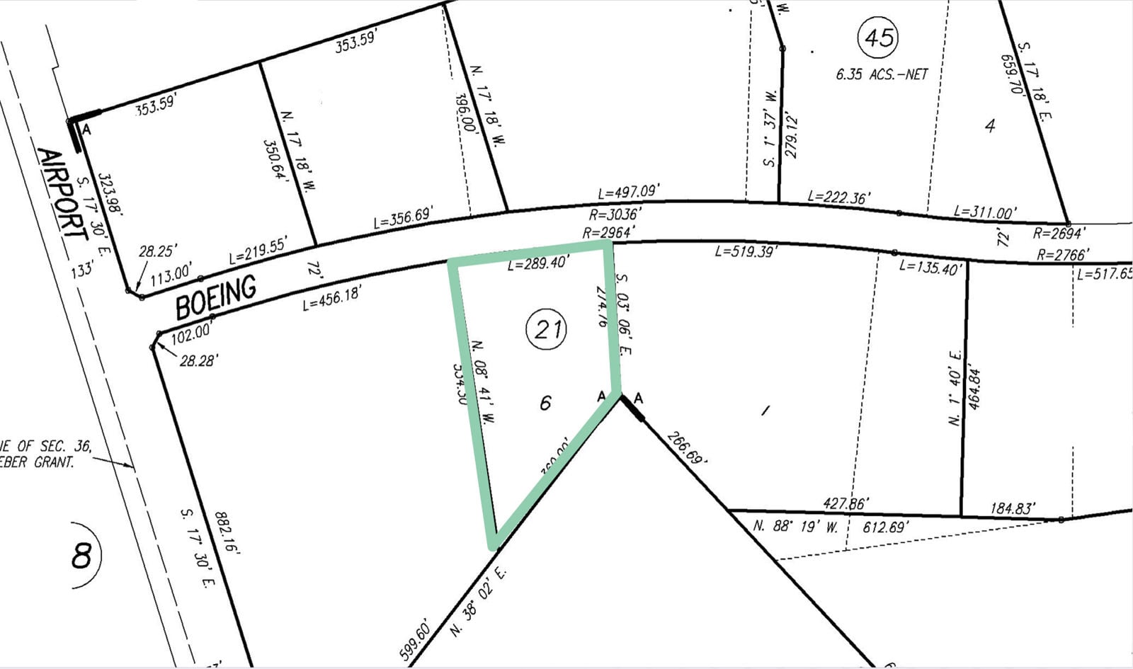 1510 Boeing Way Plat Map
