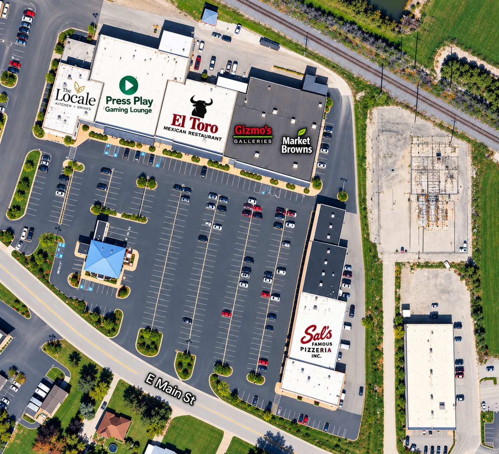 E Main Shopping Center Aerial Rendering