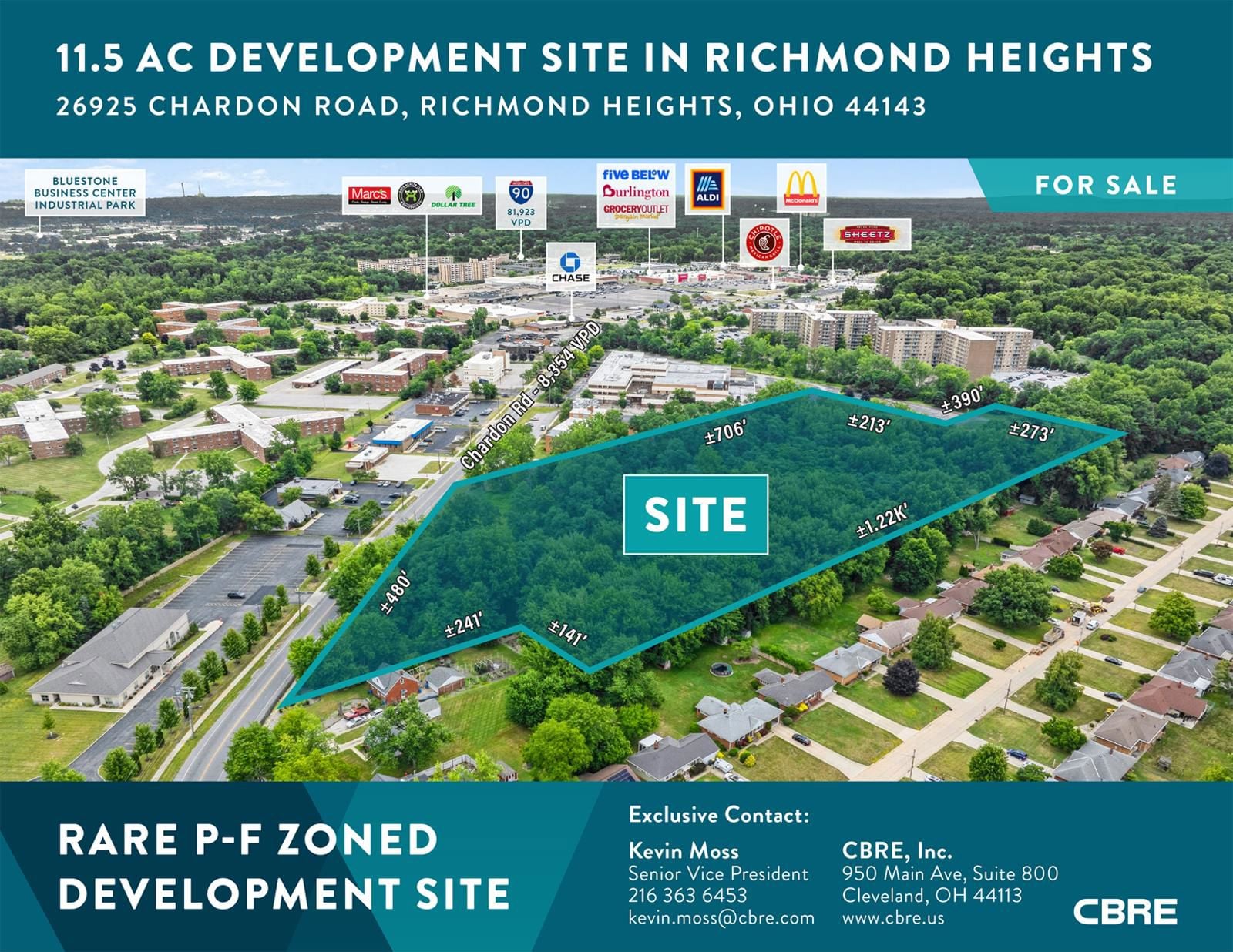 11.5 AC Development Site in Richmond Heights 26925 Chardon Road - Image 1