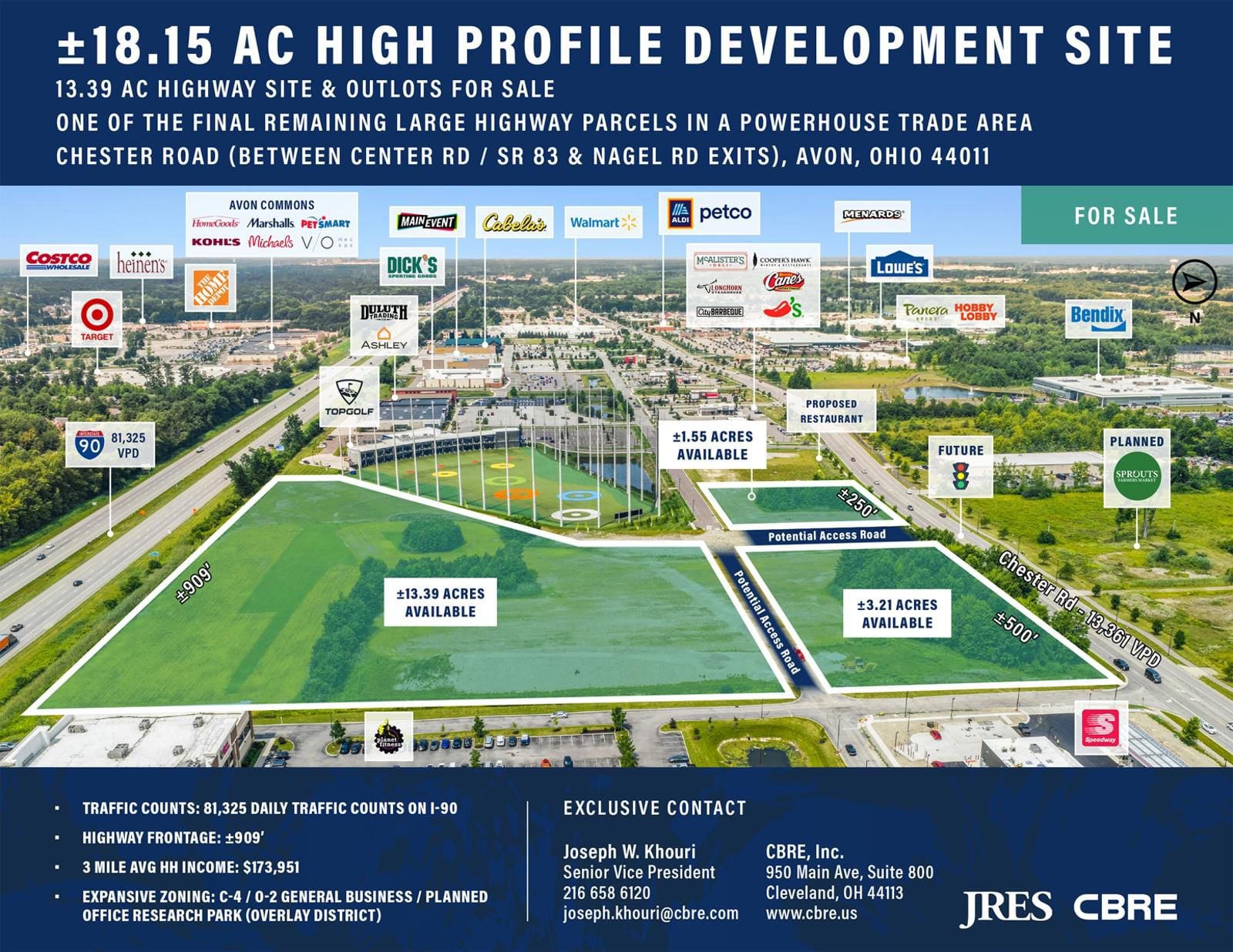 ±18.15 AC High Profile Development Site 35305 Chester Road - Image 1